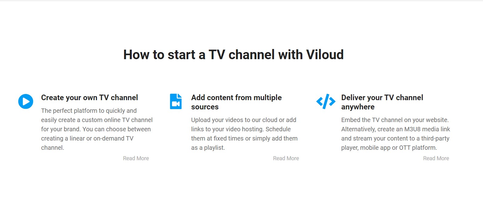 How to start a TV channel with Viloud