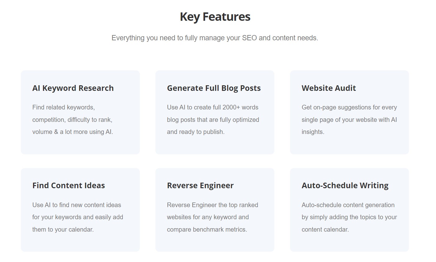 Ranklytics Features At A Glance