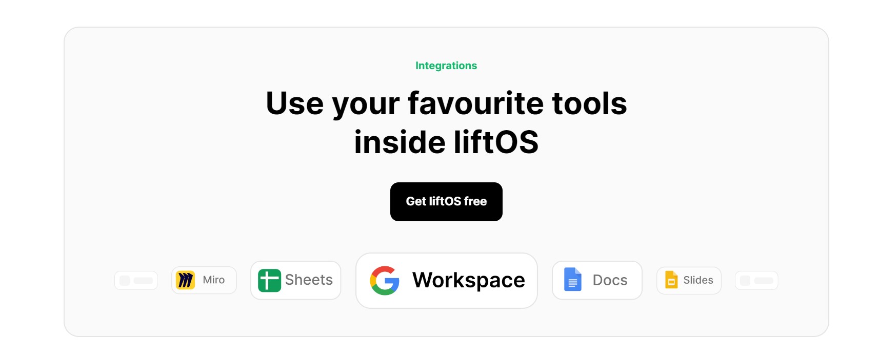 Use your favourite tools inside liftOS