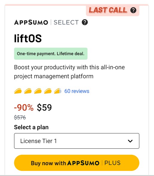 liftOS money-back guarantee